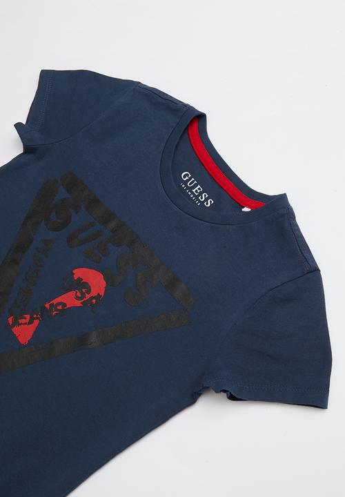 GUESS - Short sleeve guess plastol tee - navy