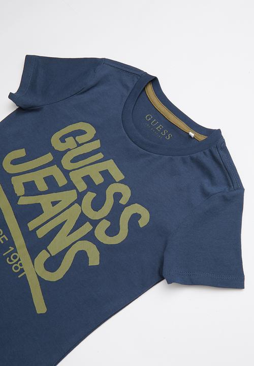 GUESS - Short sleeve guess tee - navy