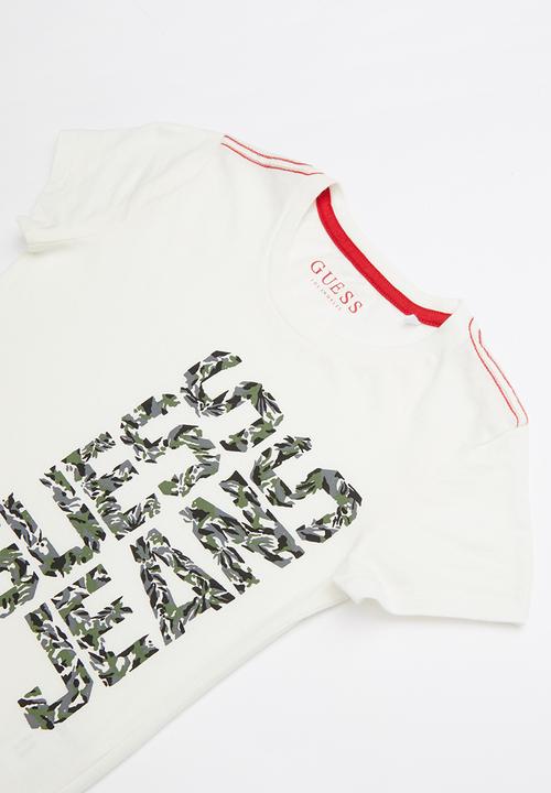 GUESS - Short sleeve camo tee - cream