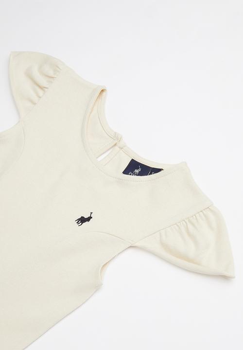 POLO - Hailey frilled sleeve dress - neutral 