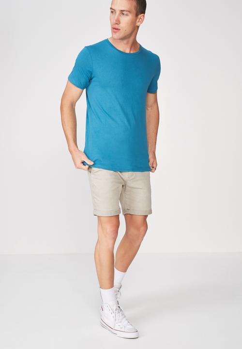 Cotton On - Essential longline curved hem - blue