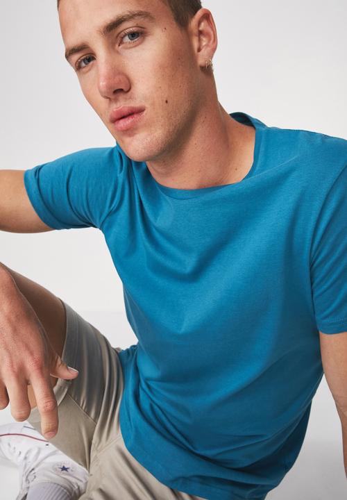 Cotton On - Essential longline curved hem - blue
