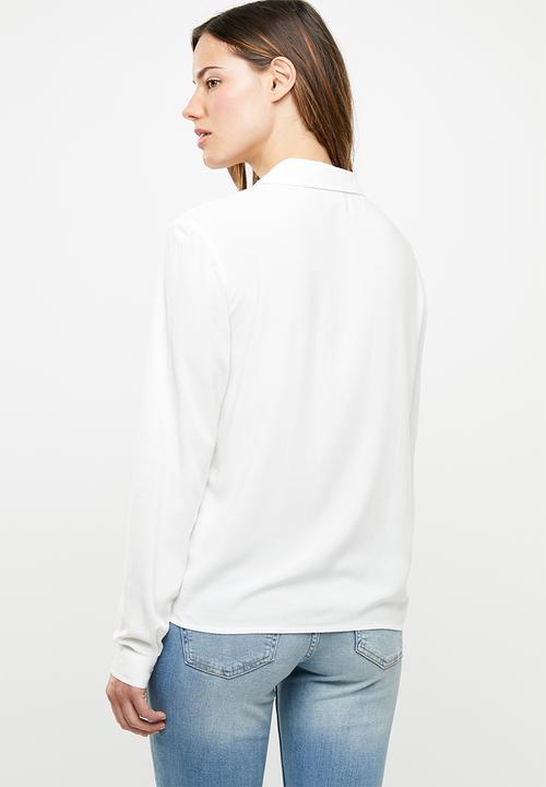 Jacqueline de Yong - Annie embroidery shirt - white