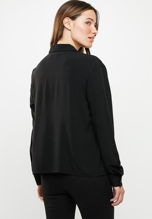 Jacqueline de Yong - Annie embroidery shirt - black