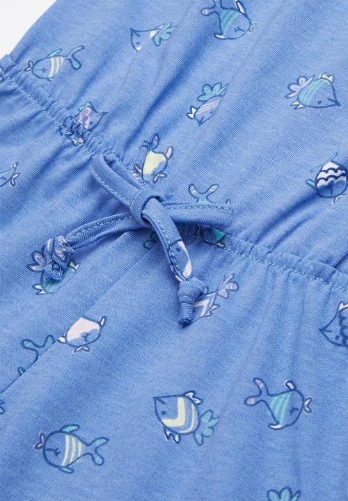 Pop Candy - Printed playsuit - blue