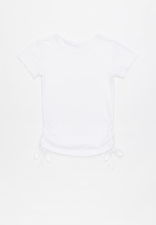 Pop Candy - Short sleeve tee with drawstring - white