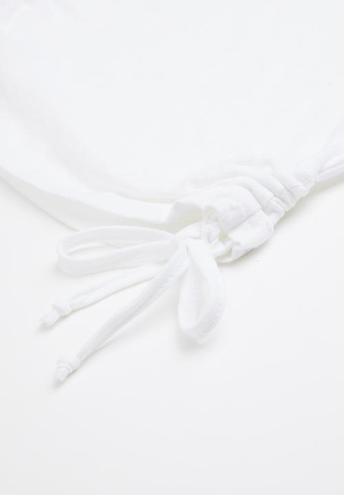 Pop Candy - Short sleeve tee with drawstring - white