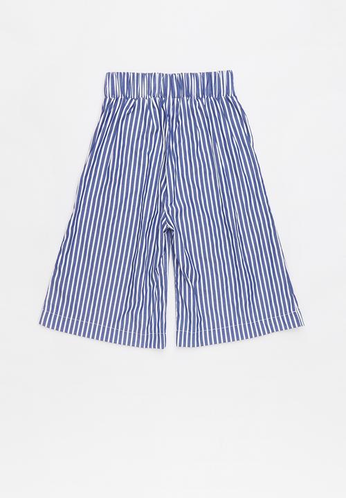 Pop Candy - 3/4 Culotte - blue & white 