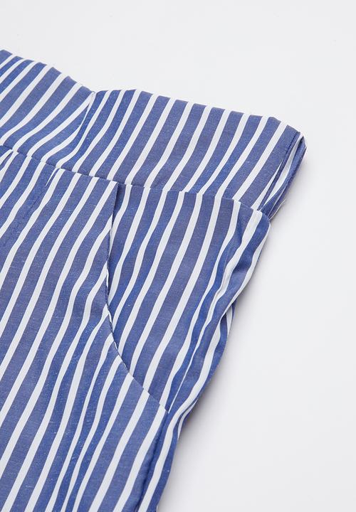 Pop Candy - 3/4 Culotte - blue & white 