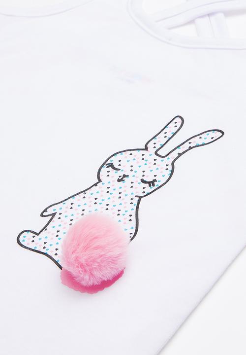Pop Candy - Crossover short sleeve & shorts set - white