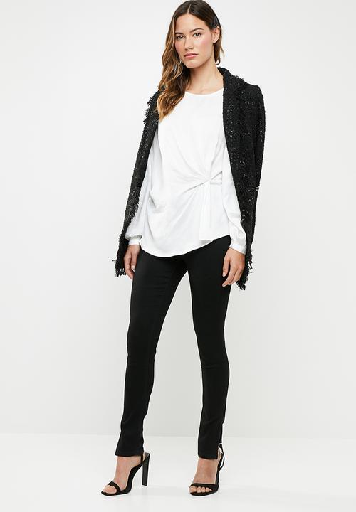 Vero Moda - Faithy long sleeve midi top - white