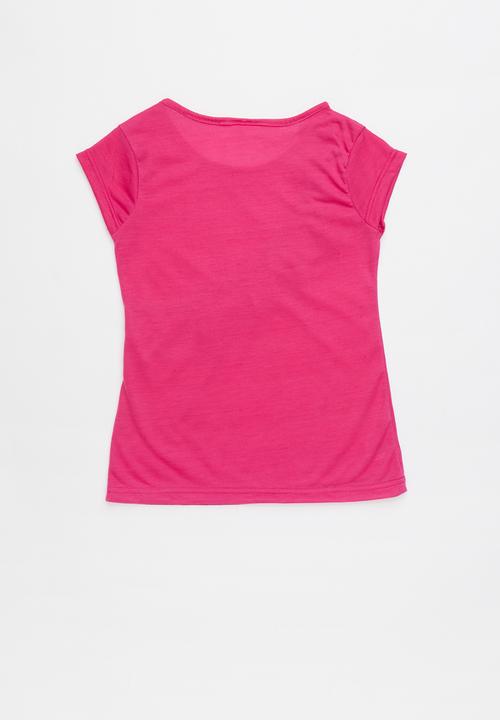 Pop Candy - Shorts sleeve tee with frill - pink