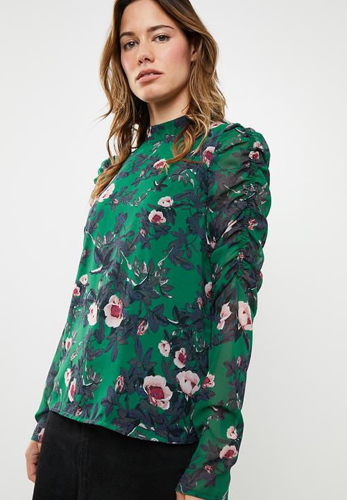 Vero Moda - Karen long sleeve high neck top - multi