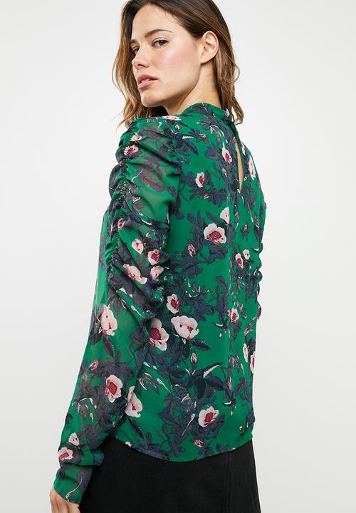 Vero Moda - Karen long sleeve high neck top - multi