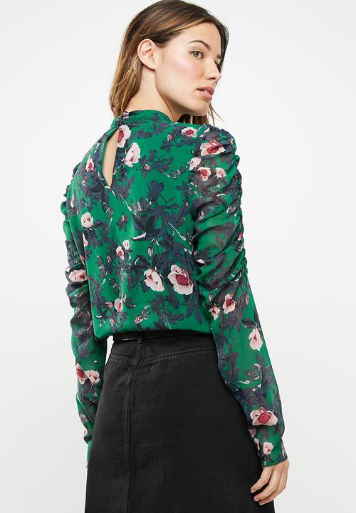 Vero Moda - Karen long sleeve high neck top - multi