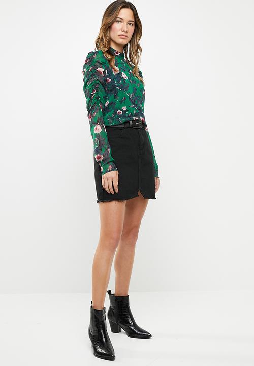 Vero Moda - Karen long sleeve high neck top - multi