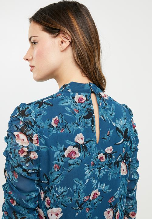 Vero Moda - Karen long sleeve high neck top - multi