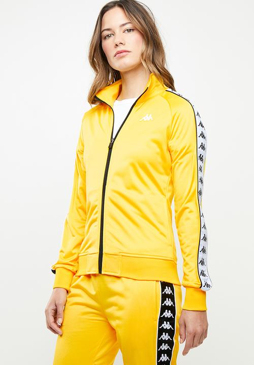 kappa track jacket yellow