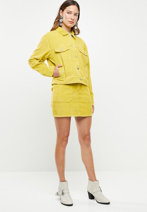 Missguided - Cord trucker jacket - yellow