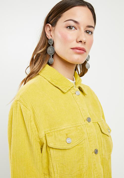 Missguided - Cord trucker jacket - yellow