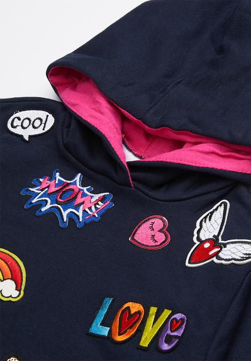 See-Saw - Hoodie with badges - navy