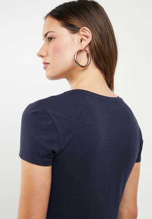 GUESS - Short sleeve quatro T-shirt - navy
