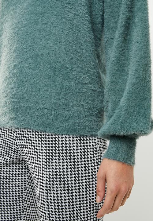 Noisy May - Sophie long sleeve high neck knit - green 