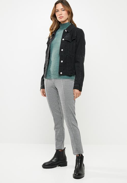 Noisy May - Sophie long sleeve high neck knit - green 