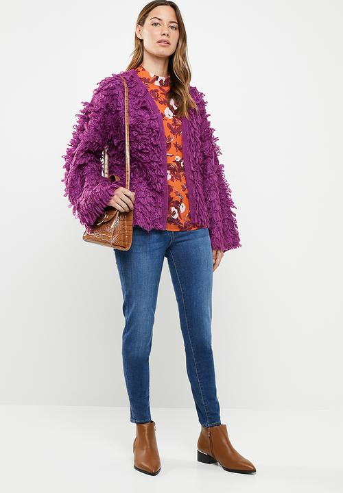 Noisy May - Merja long sleeve knit - purple 