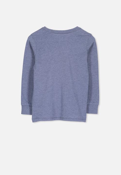 Cotton On - Core long sleeve tee - blue