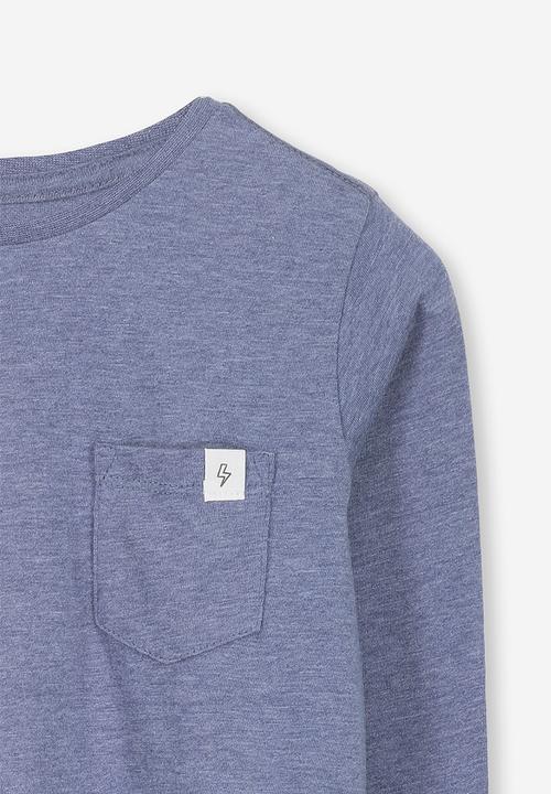 Cotton On - Core long sleeve tee - blue
