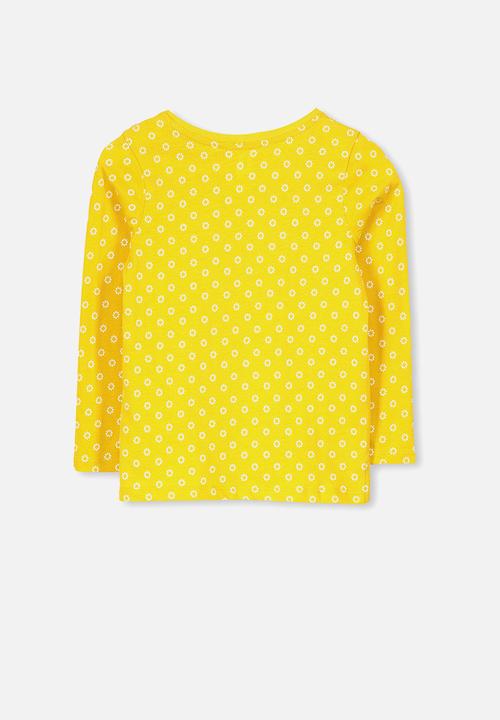 Cotton On - Penelope long sleeve tee - yellow & white