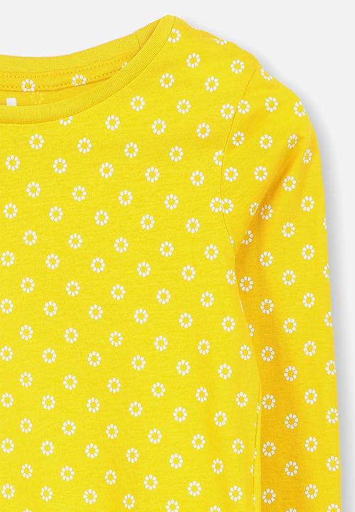 Cotton On - Penelope long sleeve tee - yellow & white