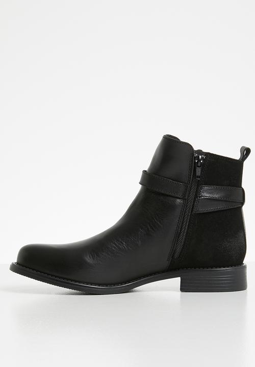 Vero Moda - Juliette leather ankle boot - black