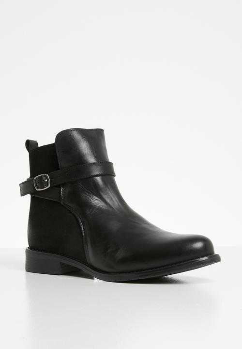 Vero Moda - Juliette leather ankle boot - black