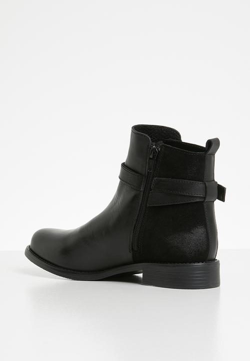 Vero Moda - Juliette leather ankle boot - black