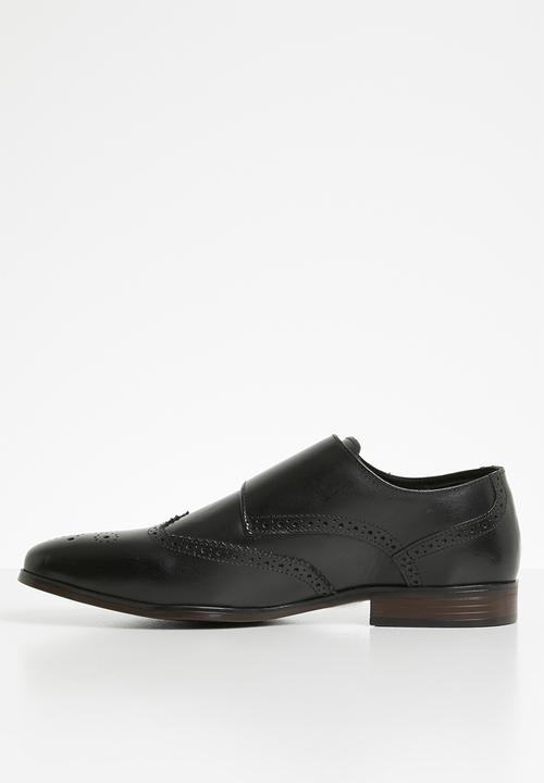 Superbalist - Breedon leather monk strap - black