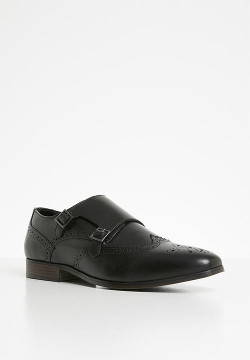 Superbalist - Breedon leather monk strap - black