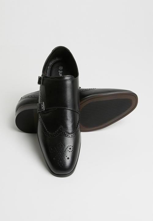 Superbalist - Breedon leather monk strap - black
