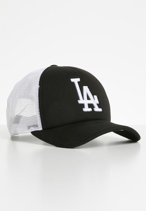 New Era - Trucker clean los angeles dodgers - black and white