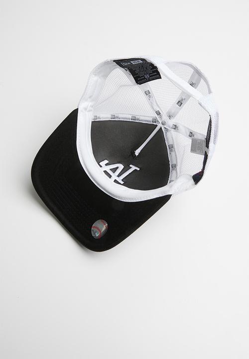 New Era - Trucker clean los angeles dodgers - black and white