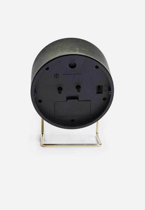 Present Time - Lush alarm clock - velvet dark grey