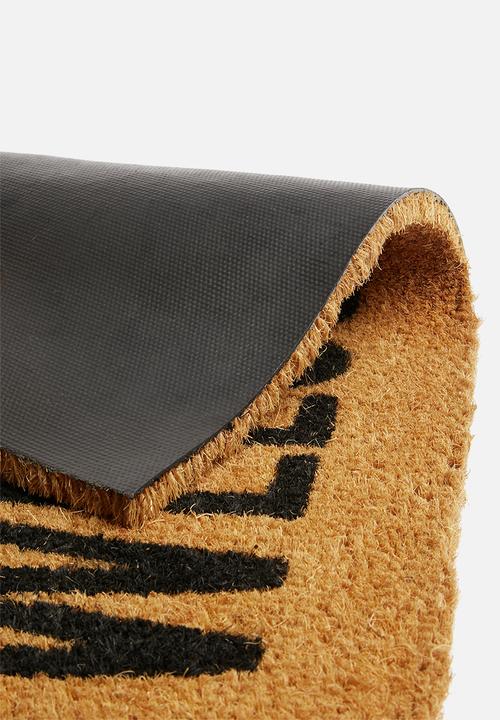Present Time - Welcome doormat - black coir