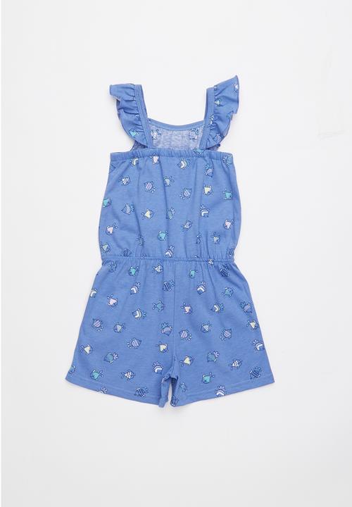 Pop Candy - Printed playsuit - blue