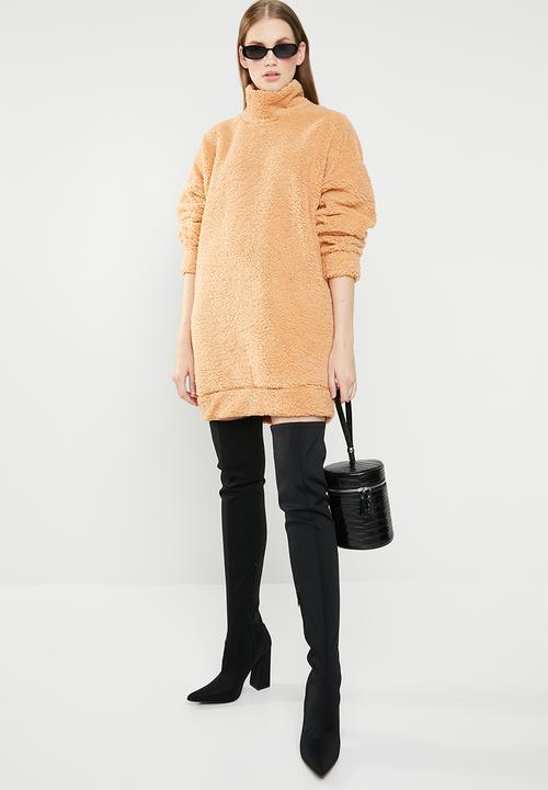 Missguided - High neck sweat dress - neutral