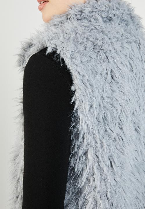 Revenge - Faux fur gilet - grey