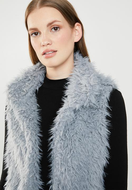 Revenge - Faux fur gilet - grey