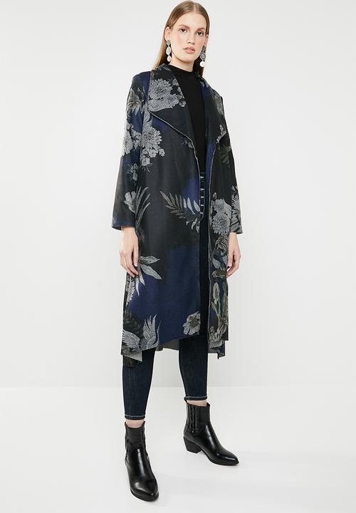 Revenge - Floral coat - navy