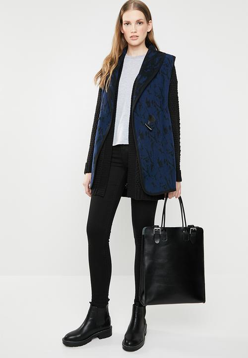 Revenge - Longline waistcoat - blue
