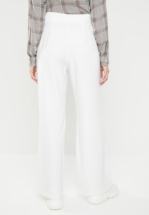Missguided - Wide leg smart trouser - ivory